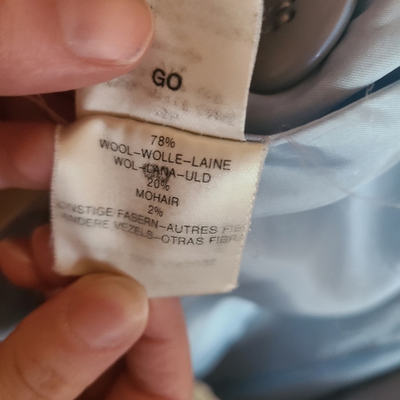 Jaeger Light Blue Wool Coat Vintage - Picture 10 of 10